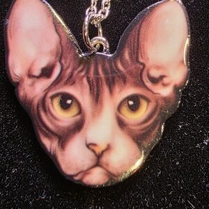 Cat Face Pendant Necklace